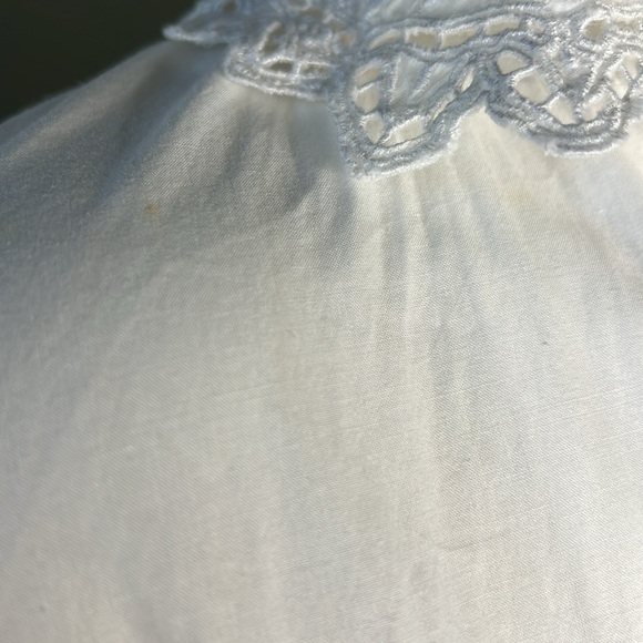 Vintage 1990’s Lone Ranger White Lace Cotton Dress Large - Picture 7 of 11